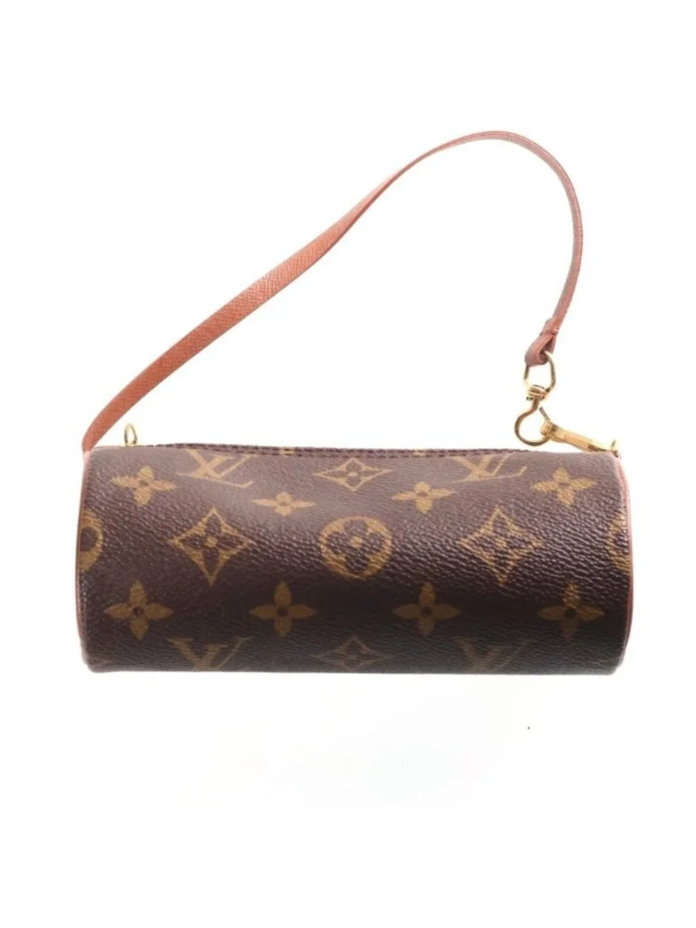 Louis Vuitton Monogram Papillon 30 Vintage Handbag Brown Leather